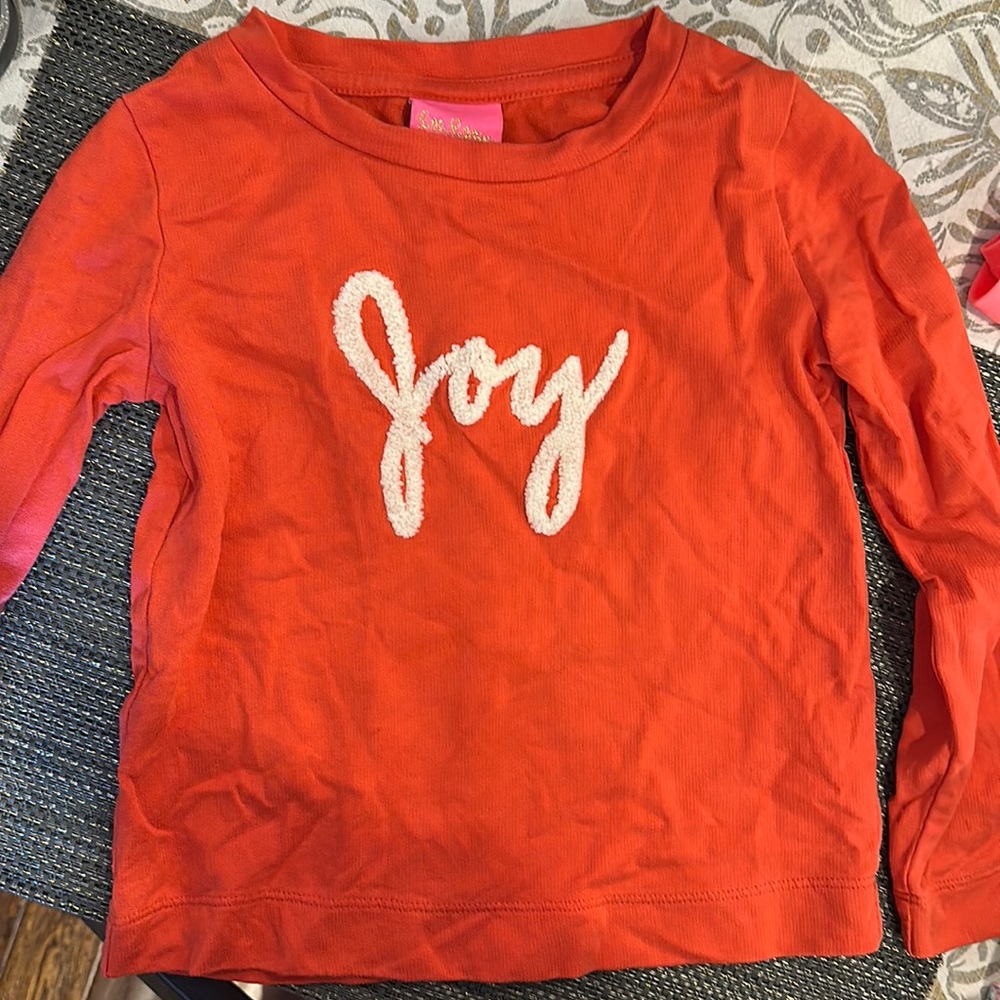 Toddler Lily Pulitzer Joy Long Sleeve Shirt small (4/5)